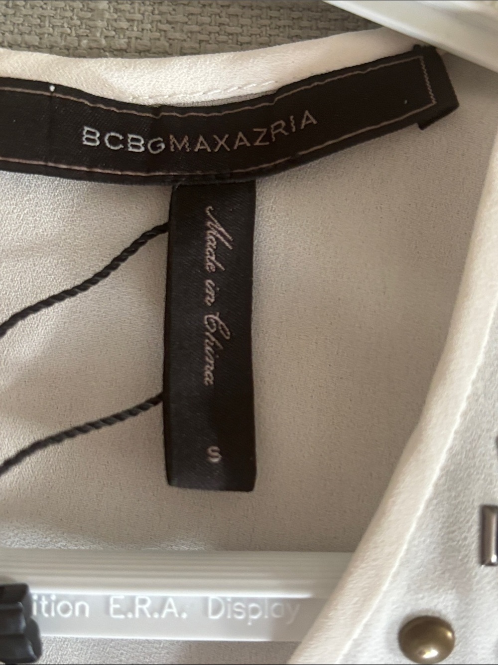 NWT BCBG Max Azria Danna Studded Geometric Chiffon Tank Top with Elongated back - Picture 6 of 10